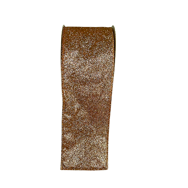 FITA NATAL GLITTER ARAMADA C/COSTURA ROSE
