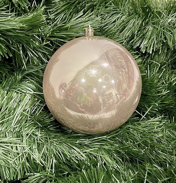 Bola Natal Mista Rosa 12 cm com 2 unidades