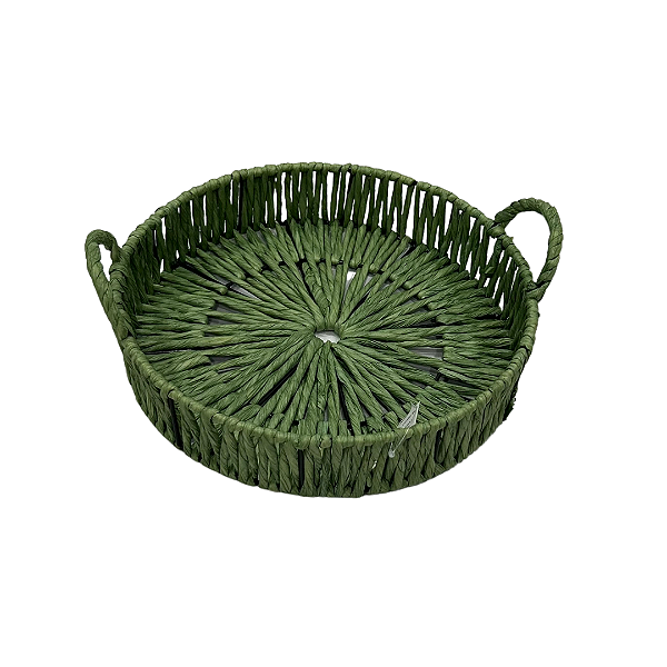 BANDEJA DECORATIVA VERDE BEGE