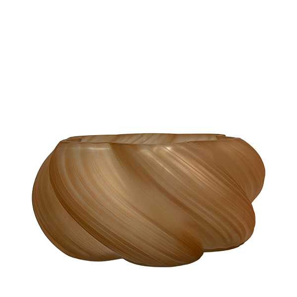 VASO DECOR VIDRO LARANJA 11cm