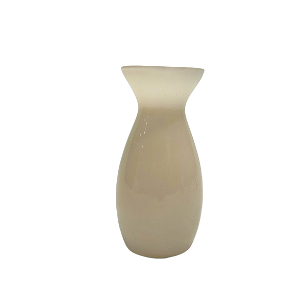 VASO DECOR VIDRO BEGE 15,4cm