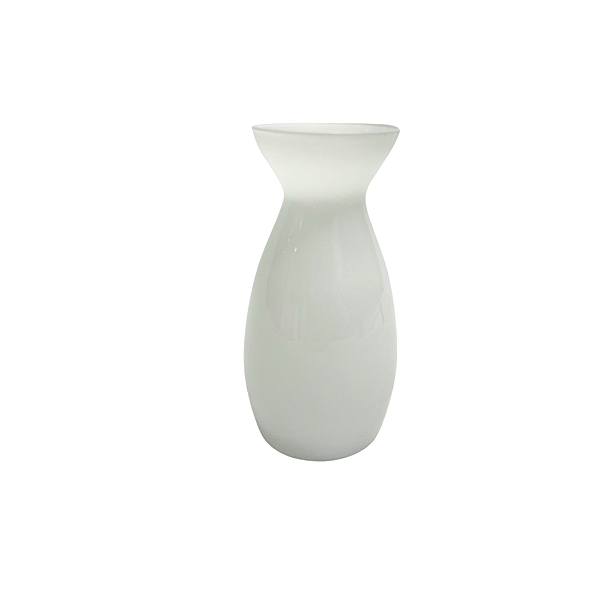 VASO  VIDRO BRANCO 15,4cm