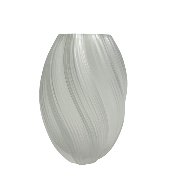 VASO VIDRO BRANCO 17,7cm