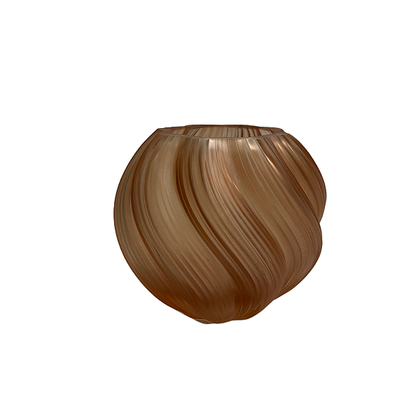 VASO  VIDRO LARANJA 10,6cm