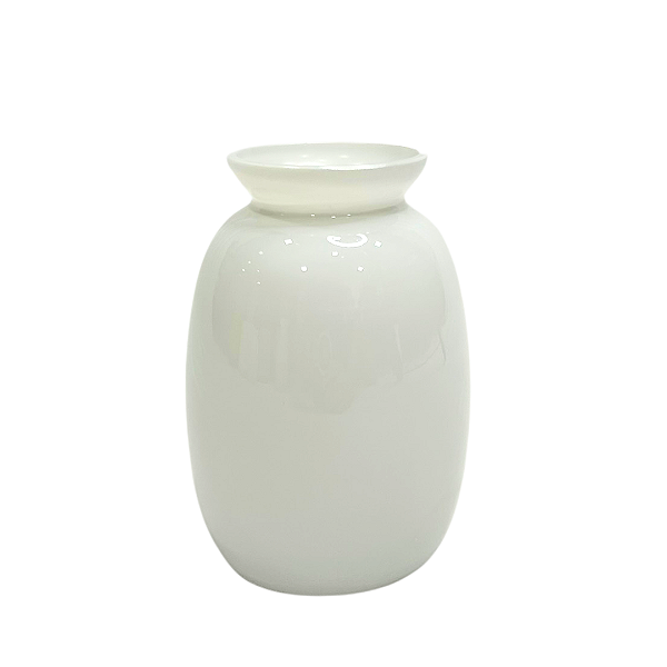 VASO  VIDRO BRANCO 10cm