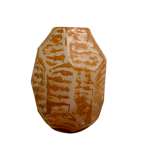 VASO  VIDRO TERRACOTA 21,5cm