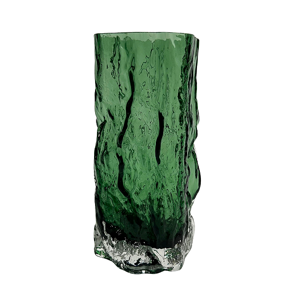 VASO DECOR VIDRO VERDE 21cm