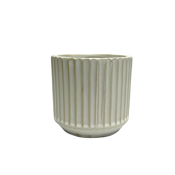 VASO CERAMICA BRANCO 12cm