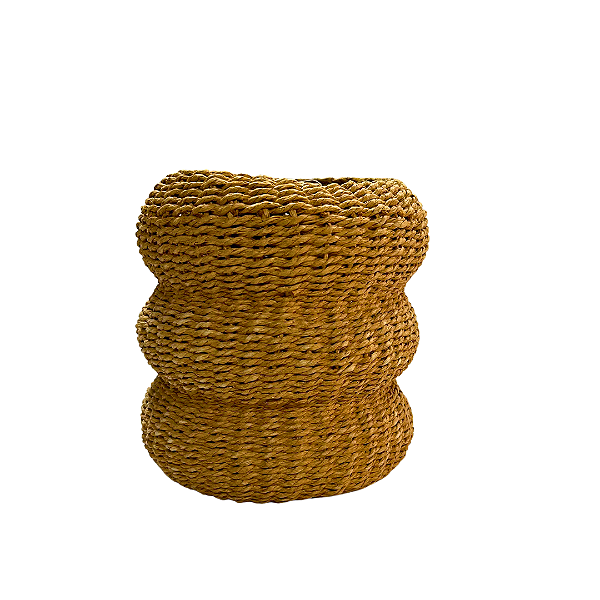 CESTA DECORATIVA FIBRA PAPEL