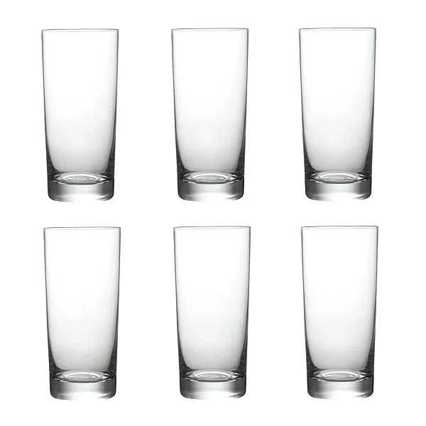 Jogo de 6 copos Vital em vidro 465ml A16cm