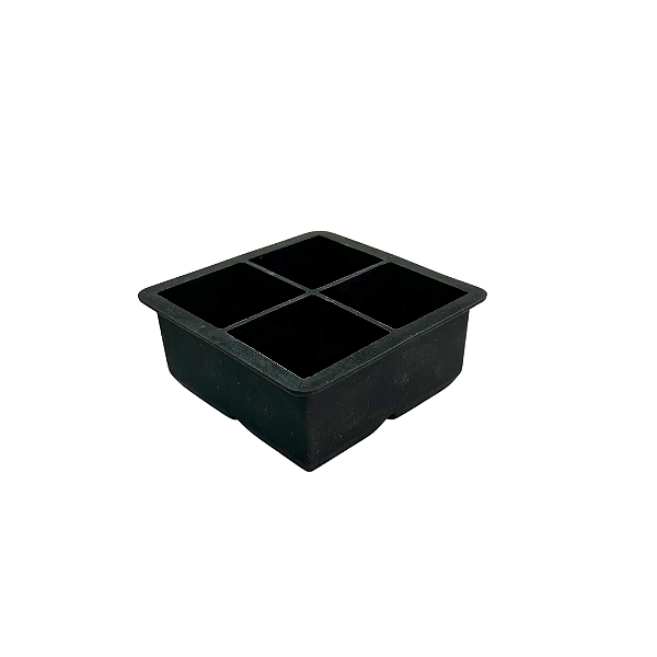Forma para 4 gelos quadrados em silicone
