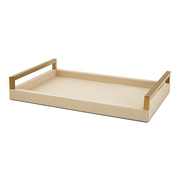 BANDEJA DECORATIVA COM REVESTIMENTO EM PU