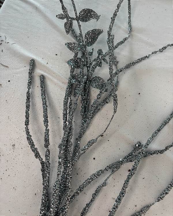 GALHO NATAL PRATA 90cm