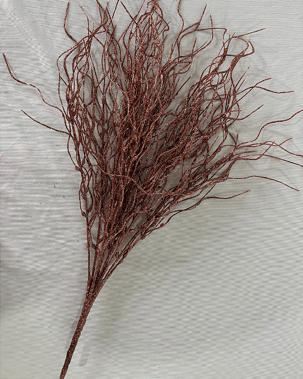 GALHO NATAL C/GLITTER NUDE 50cm