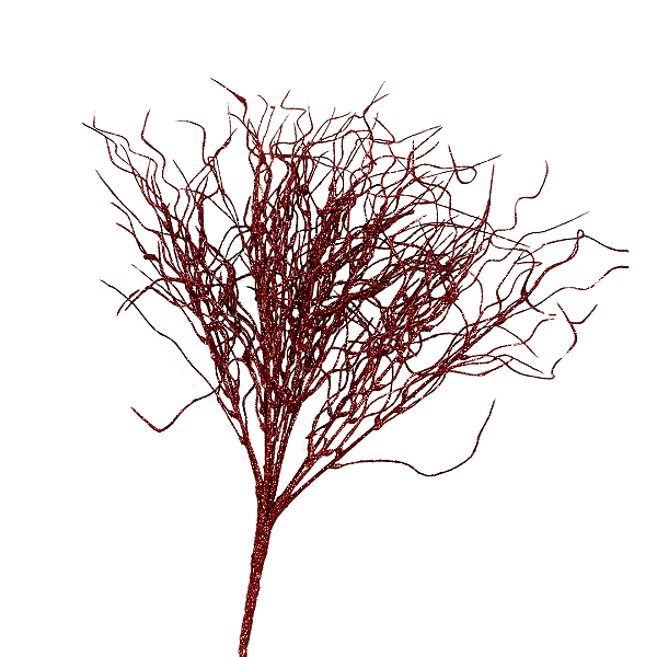 FOLHA GRASS NATAL C/GLITTER X12 VERMELHO