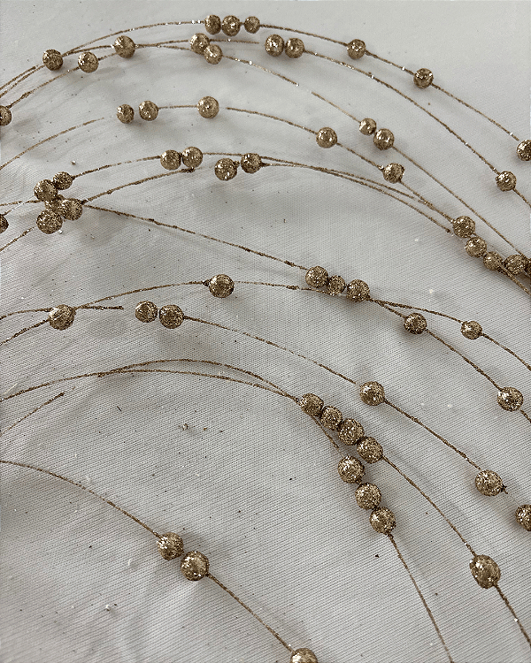 C.BOLINHA\ NATAL C/GLITTER CHAMPANHE 95cm