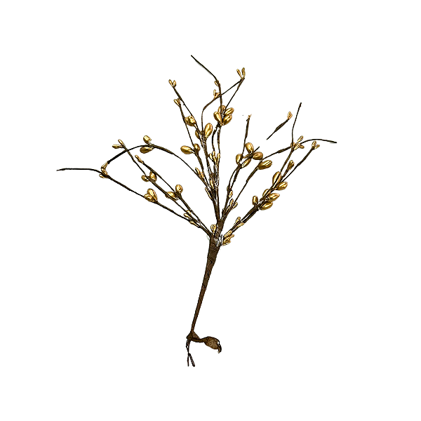 FOLHA DECORATIVA SEMENTE MINI DOURADO