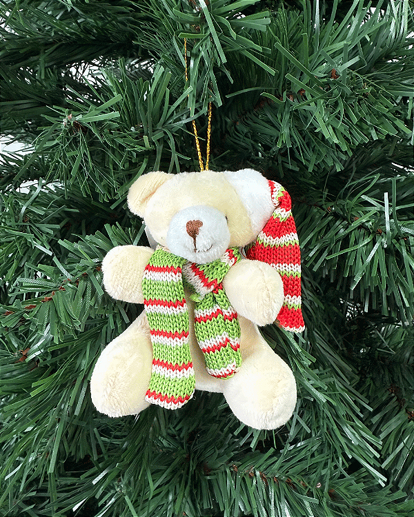 ENFEITE PENDURAR URSO SORTIDO 12CM