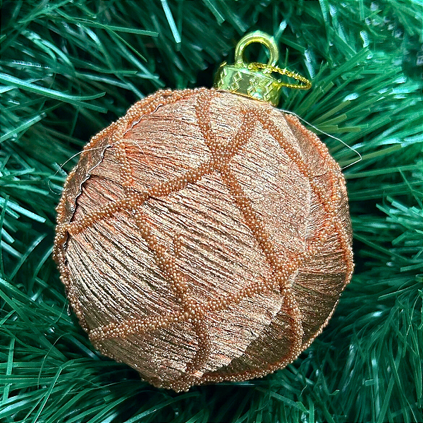 BOLA NATAL QUADRICULADA 8CM