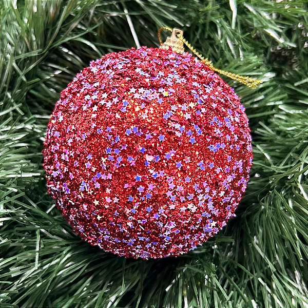 Bola Natal Decorada 10cm