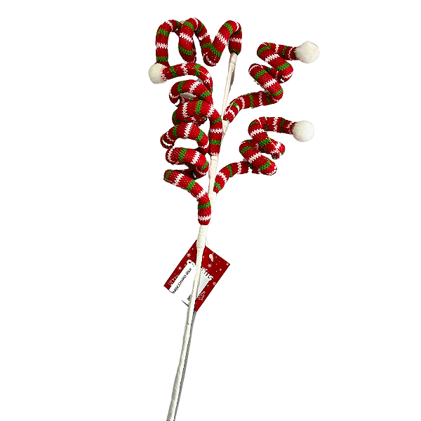 GALHO DECORATIVO 3 CANDIES 60cm