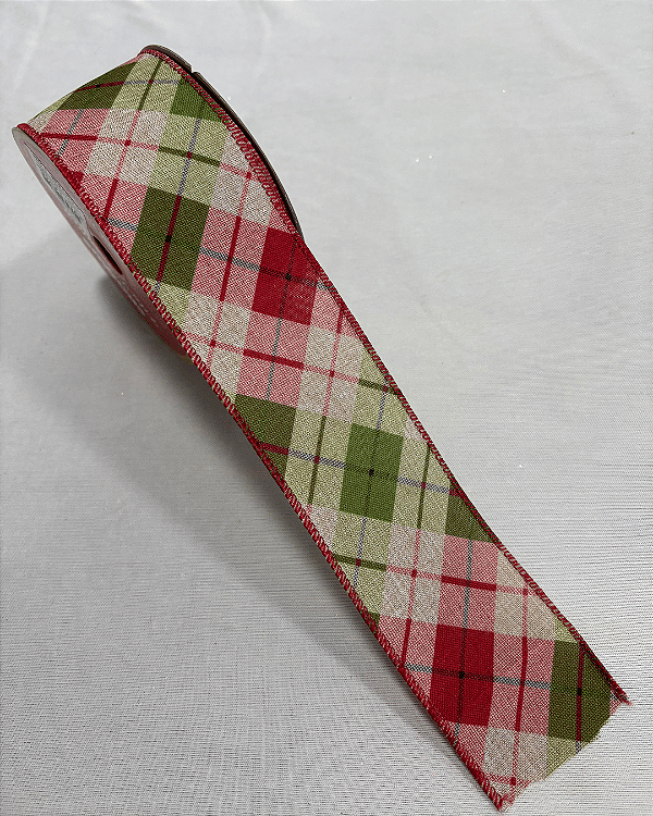 Fita aramada xadrez - 6,3cm x 9,14m