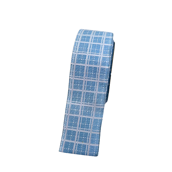FITA NATAL XADREZ AZUL COM BRANCO