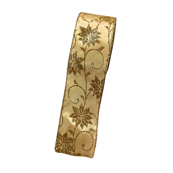 FITA NATAL FLORES NUDE 6,3CM