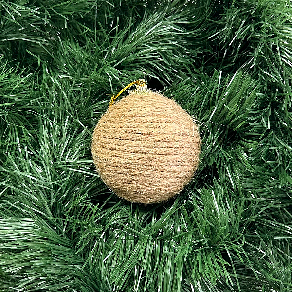 BOLA NATAL CORDAO JUTA 8CM