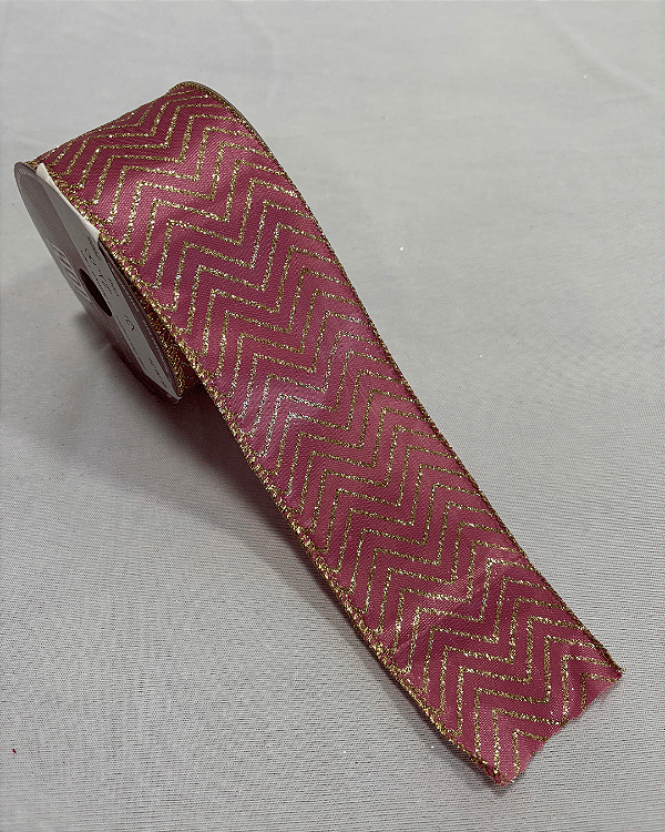 Fita aramada rosa - 6.3cmx9.14m