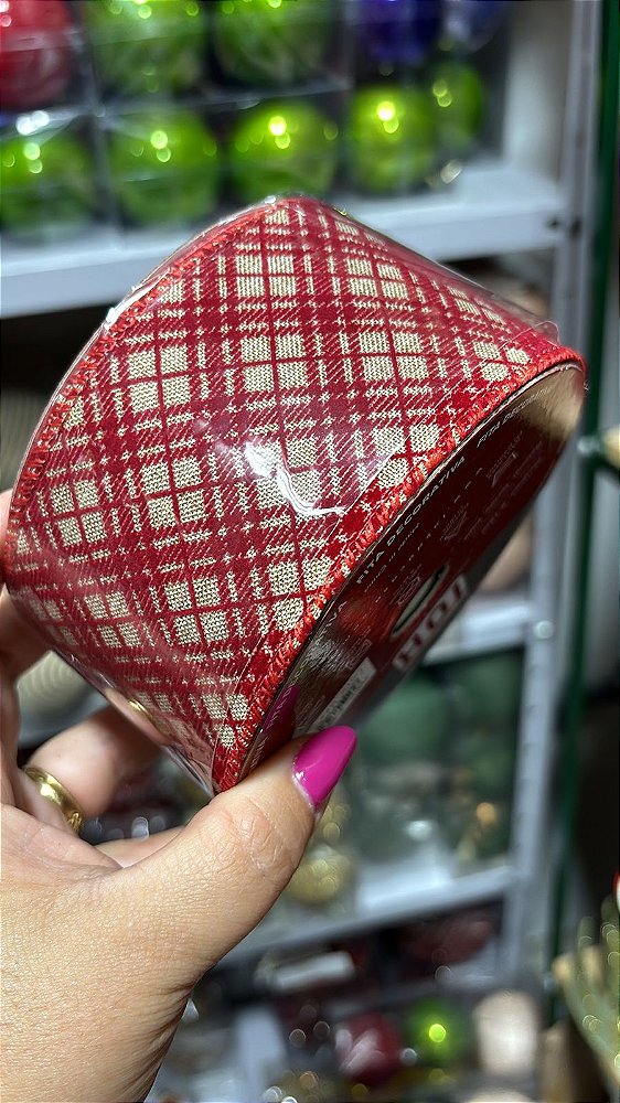 Fita Natal Decorativa Vermelha