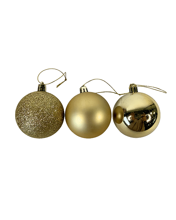 BOLA MISTO TUBO C/9 UND (DOURADO) 6cm