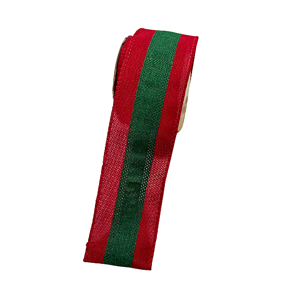 FITA NATAL ARAMADA LINHO VERMELHO VERDE