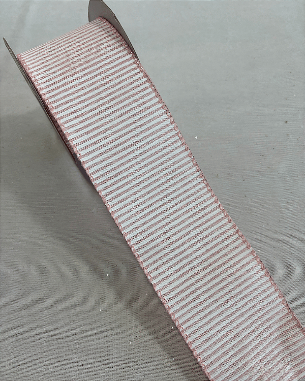 FITA ARAMADA ROSA/BRANCO 6,3cmX9,14m