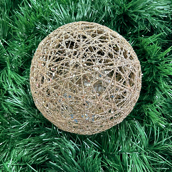 BOLA DECORADA NATALCHAMPANHE 15CM