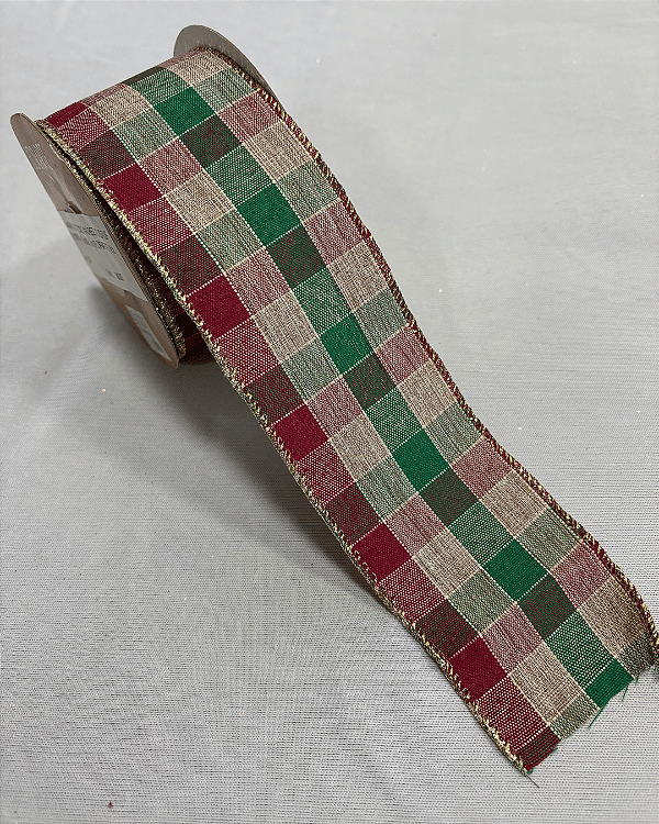 Fita aramada xadrez - 6,3cm x 9,14m