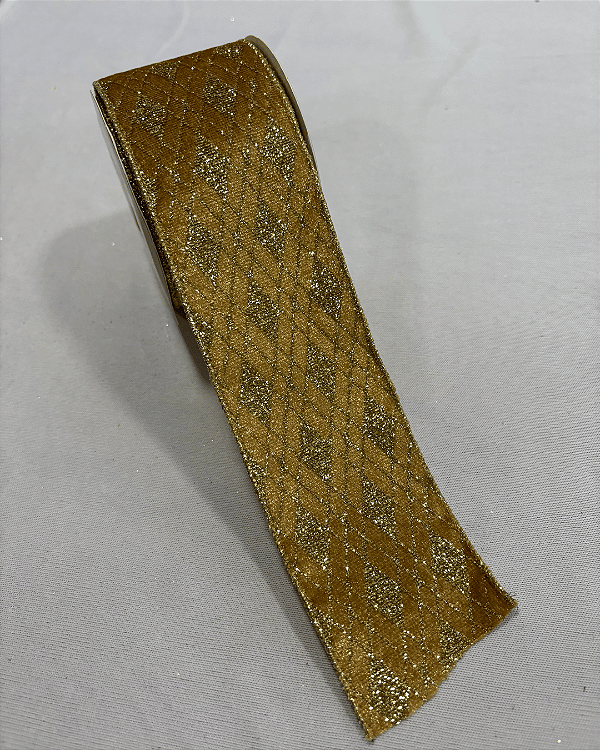 FITA ARAMADA DOURADO 6,3cmX9,14m