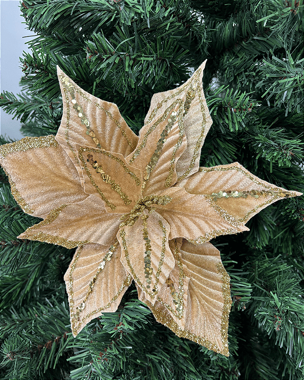 H.BICO PAPAGAIO AVELUDADO C/GLITTER (DOURADO) 31cm