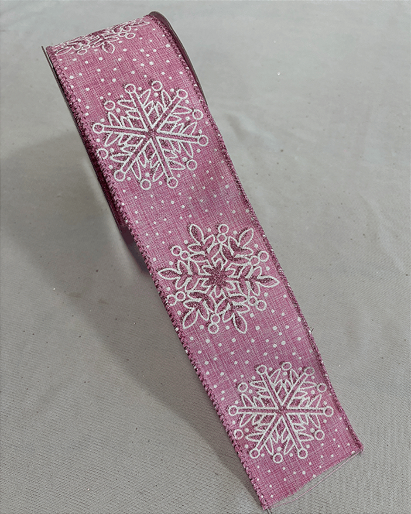 Fita Aramada Rosa - 6,3cm x 9,14m