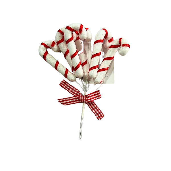 PICK NATAL CANDY CANES BENGALA DOCES 16CM