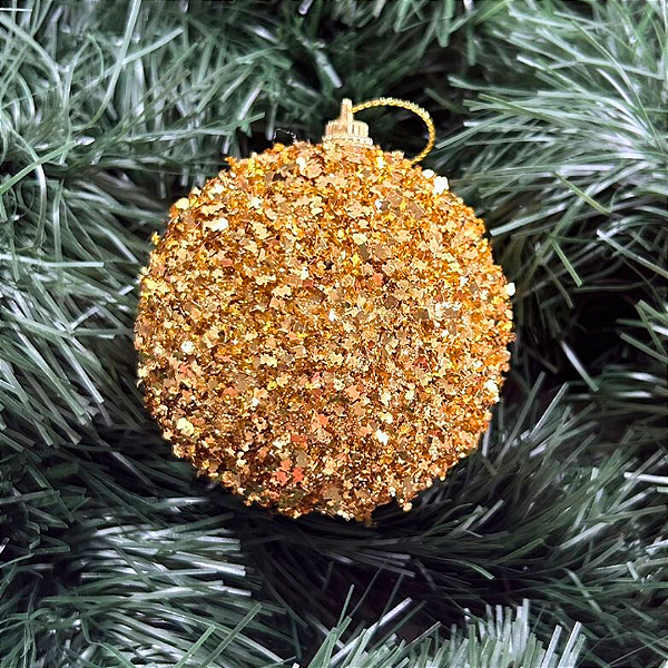BOLA NATAL OURO 8CM