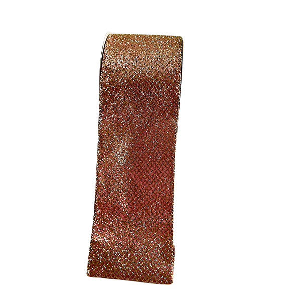 FITA ARAMA LOSANGO GLITTER ROS/OUR 6,3x914cm () C/1 UN