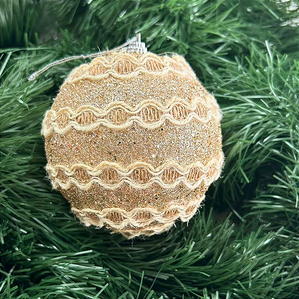Bola Natal Decorada 10cm