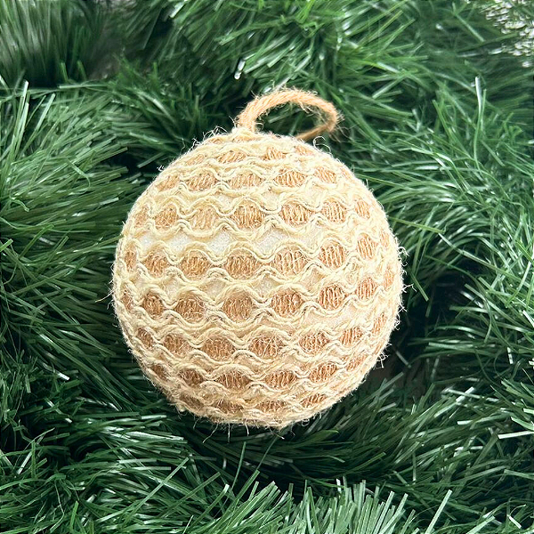 Bola Natal Decorada 10cm