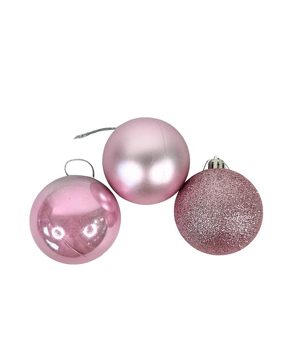 Bola em Tubo Rosa Claro c/ 9 und - 6cm
