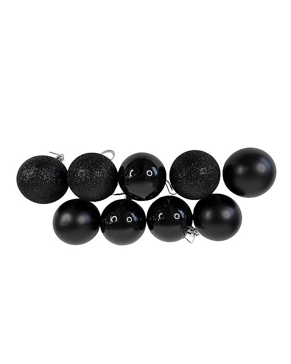 Bola em Tubo Preta c/ 9 und - 6cm
