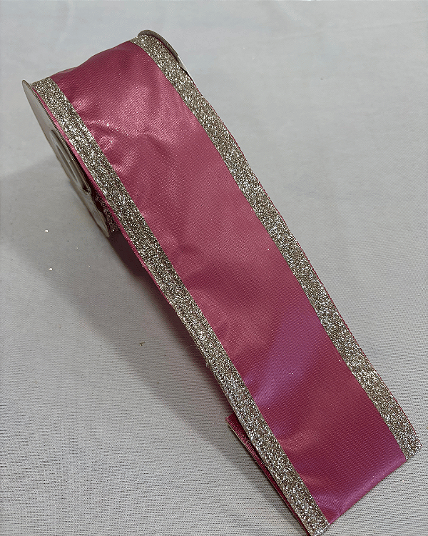 FITA ARAMADA ROSA/CHAMPANHE 6,3cmX9,14m