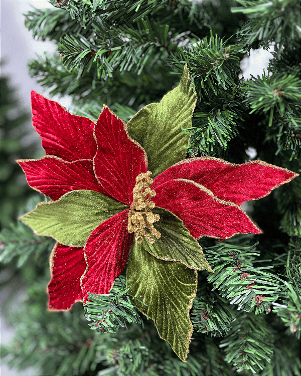 POINSETIA VERMELHO/VERDE 50cm