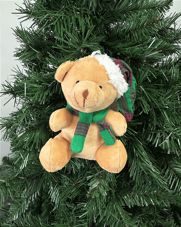 MIN BOX URSO C/GORRO SORT VRM/VRD 15cm