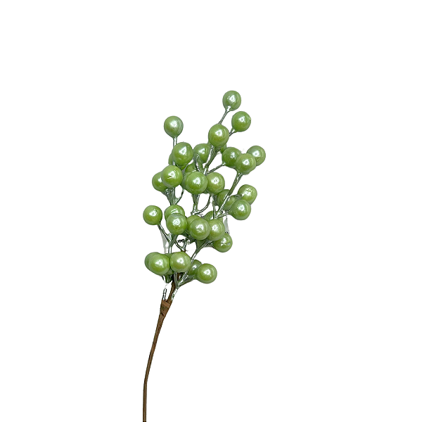 PICK NATAL BERRY PEROLADO VERDE 25cm